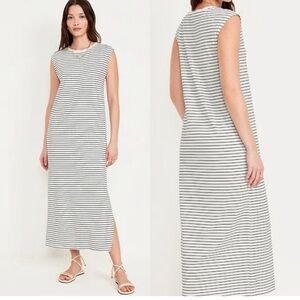 Striped Sleeveless Maxi Dress
